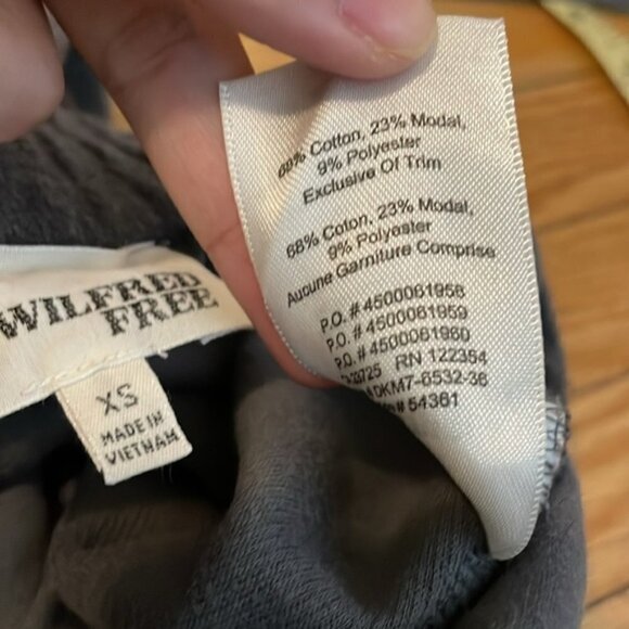 Aritzia Wilfred Free Grey Cotton Sweatpants size XS - Picture 6 of 6